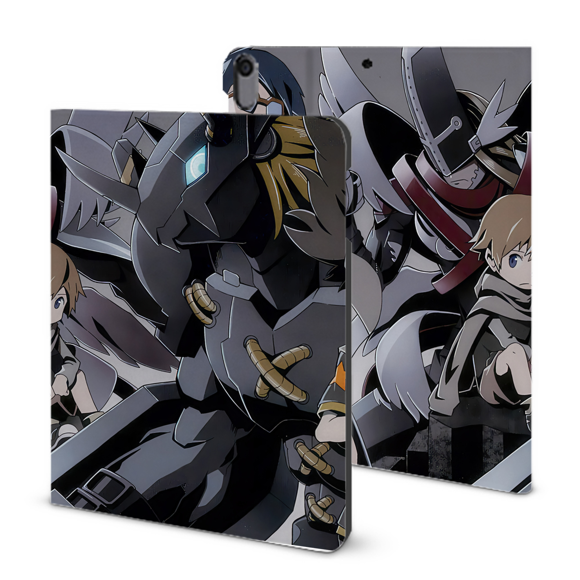 （画像用） Digimon デジタルモンスター/デジモン IPad ケース ブック型 PUレザー TPU 耐衝撃 軽量 薄型 ペン収納なし 全面保護 IPad 各モデル対応